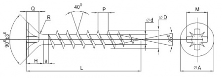 Саморез универсальный (желтый цинк) SG-Y