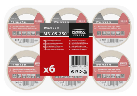 Лента двухсторонняя белая L-W W