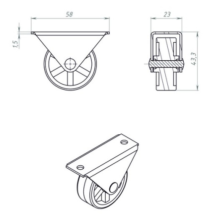 Ролик выкатной M RV