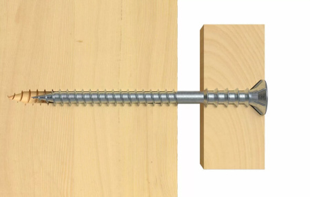 Шуруп самонарезающий д/дерева потай двойная резьба, TX (цинк) CSW