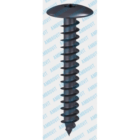 Шуруп для ДСП с полусферической головкой, TX (черный цинк) SHDCT