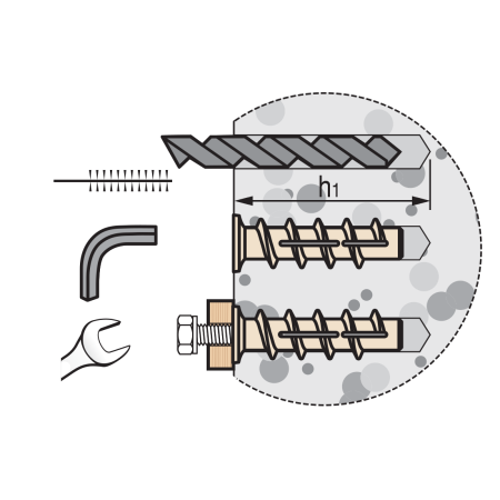 Дюбель нейлон д/пенобетона ЕВРО PBT