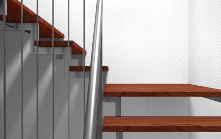 Крепеж д/лестниц с деревянными ступенями к металлу TBM