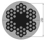 Трос стальной в оплетке DIN 3055 SWR PVC Трос стальной в оплетке DIN 3055 SWR PVC