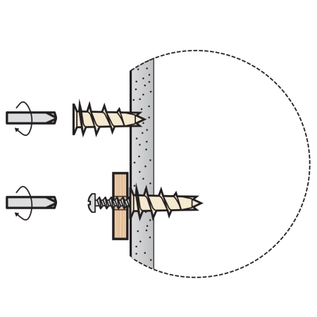 Дюбель нейлон д/гипсокартона ЕВРО PBA
